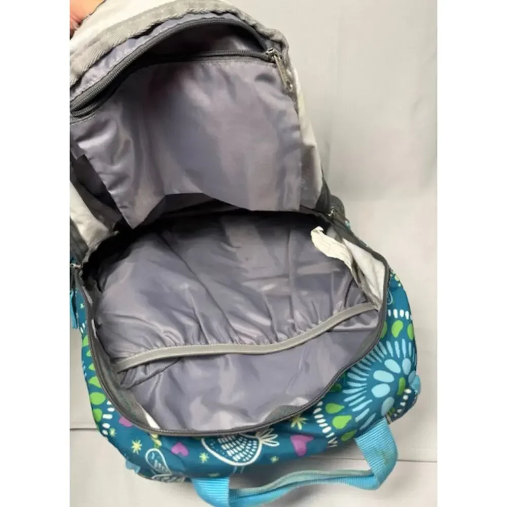 L.L.Bean Teal Floral School Backpack – Excellent Condition